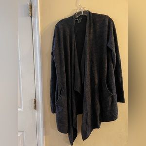 Barefoot Dreams cozychic lite island wrap carbon soft open cardigan sweater S/M
